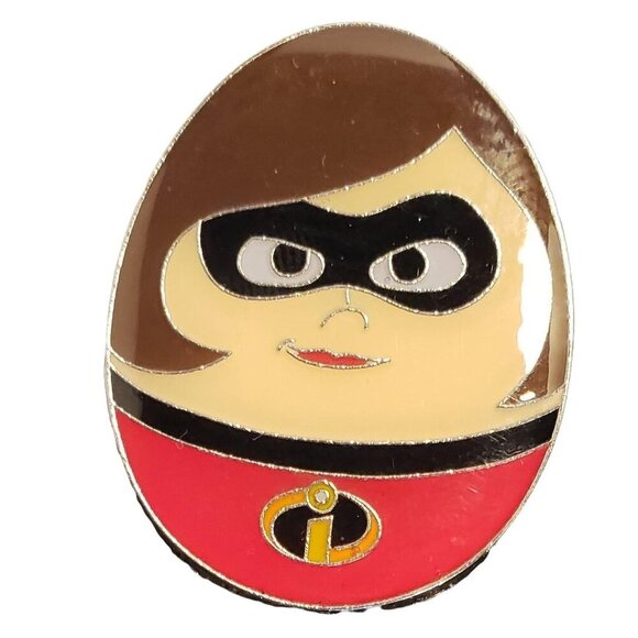 Disney Mrs Incredible Trading Pin Mask Egg Shape Lapel Pin Brooch Badge Jewelry - Picture 1 of 5